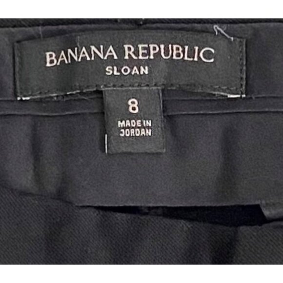 Banana Republic Sloan Womens Black Pants Size 8 Ankle Preppy Office Work School - Picture 3 of 12